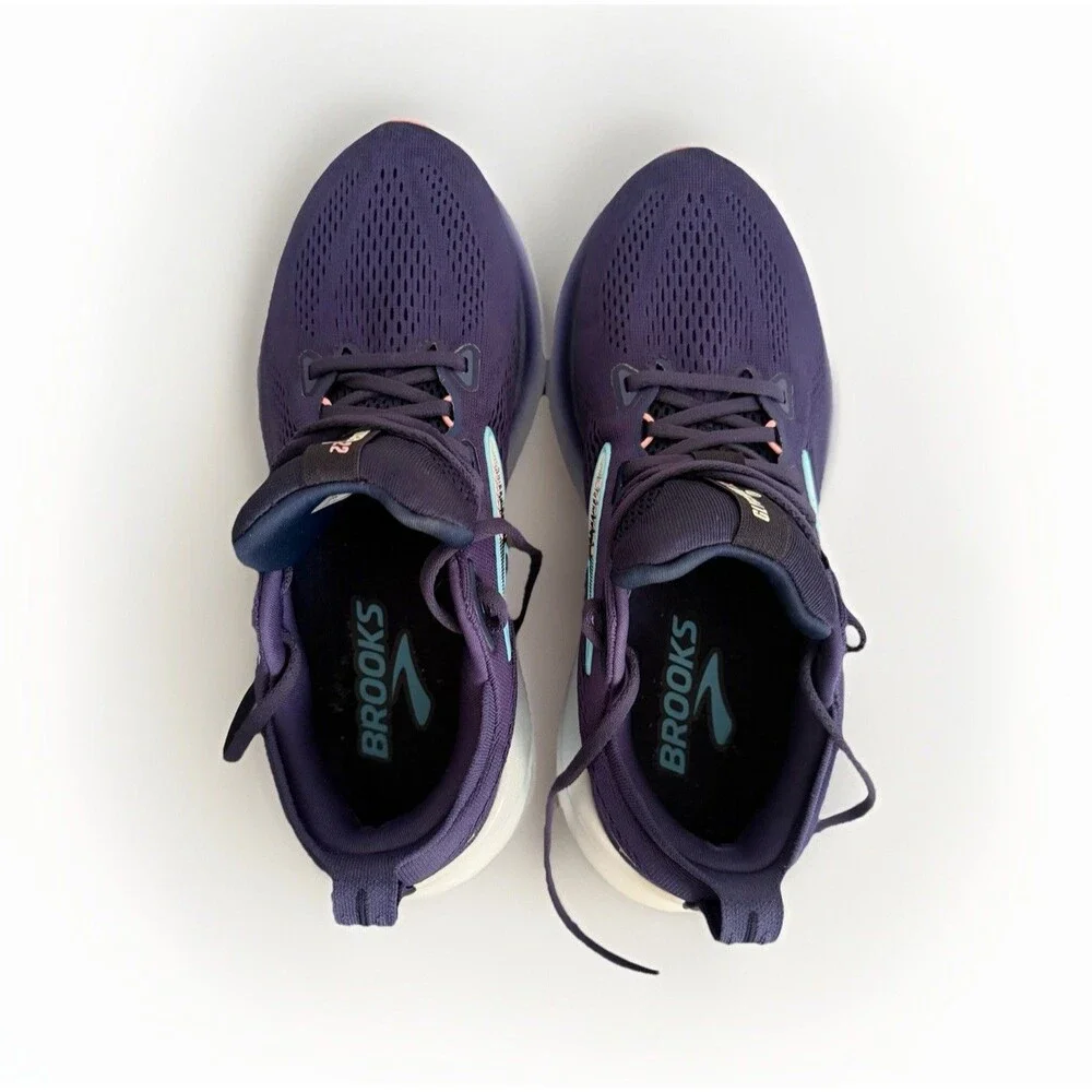 Women's Brooks Glycerin 22, Blue Ribbon/Peacoat/Dianthus, 9 B Medium US - Picture 9 of 10